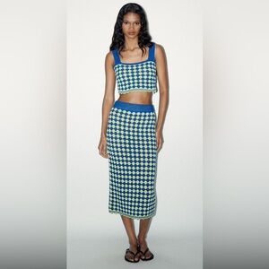 ZARA Structured Knit crop Top Set